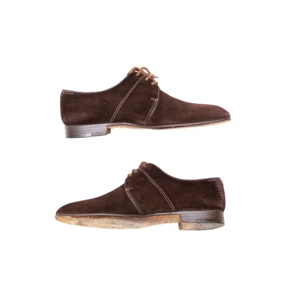 Rare John Lobb Clipper Men's Brown Suede Oxford Shoes Size:US: 9EEU 42 /UK 8E